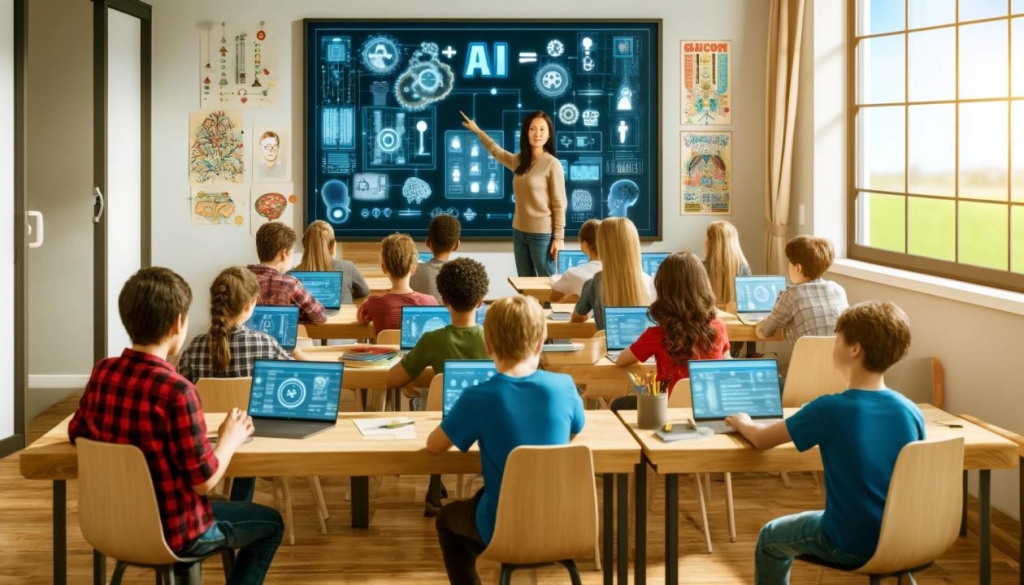 دانش‌آموزان در کلاس هوشمند